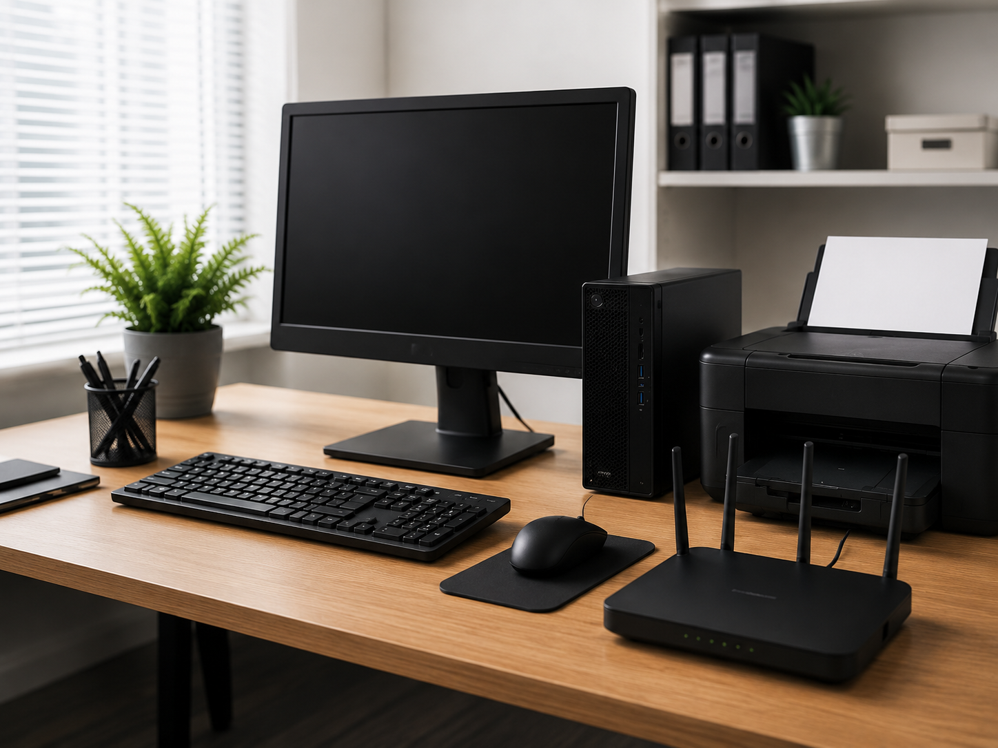 Office desktop PC setup