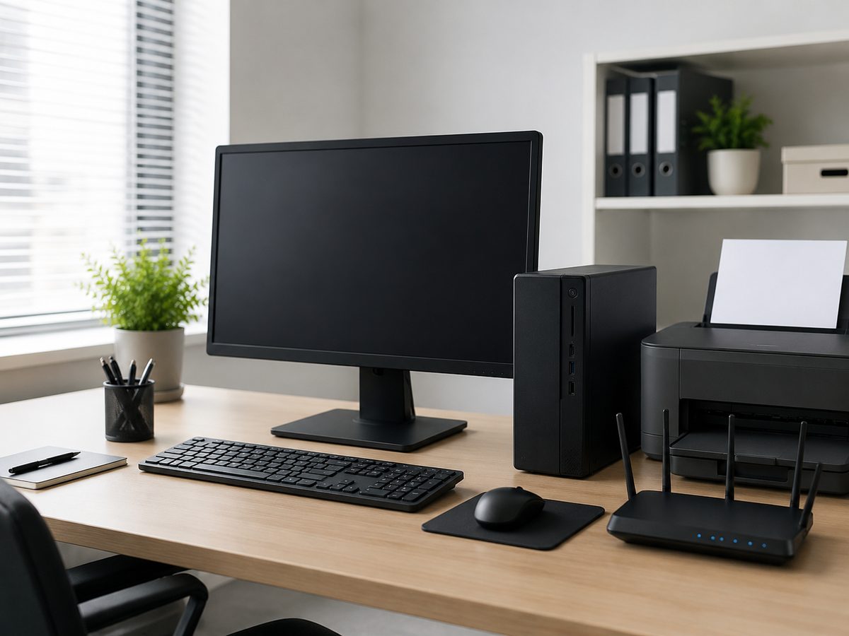 Small business office computer setup